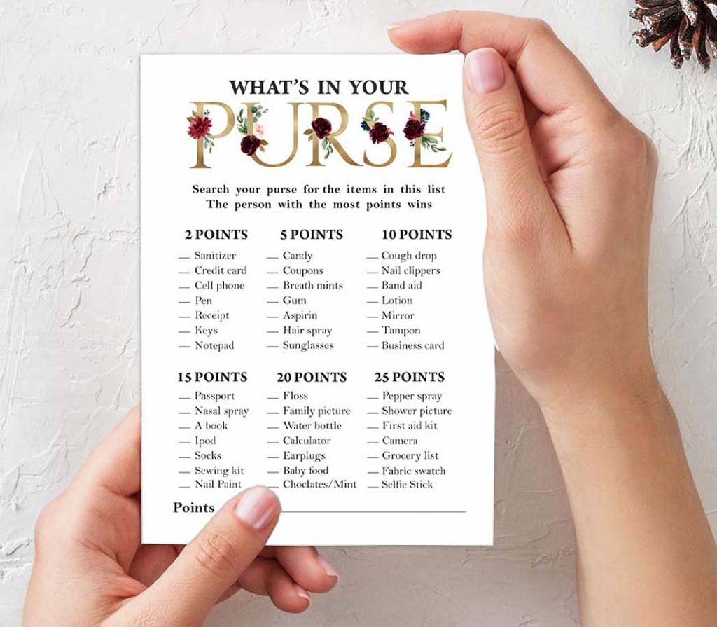 Inkdotpot Bridal Shower Game Set Of 4(50 Sheets Each) w   Miss to Mrs Gold Banner Floral Fun Bachelorette Party Game Set