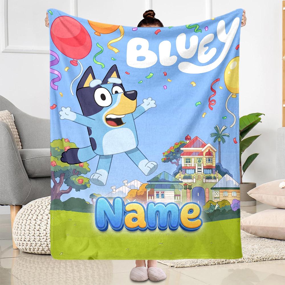Beach Friends Adventure Personalized Name Blanket Multi-purpose Personalized Blanket Soft & Cozy Throw For Sofa Couch Office Chair Nap All-Season Use