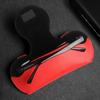 Solid Color Car Sunglasses Case PU Leather Sun Visor Storage Portable Car Glasses Box  Accessories