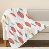 Soft Flannel Blanket - Apple Series, Breathable Comfy Warm Blanket for Living/Bedroom, Christmas & Halloween Cozy Home Decor