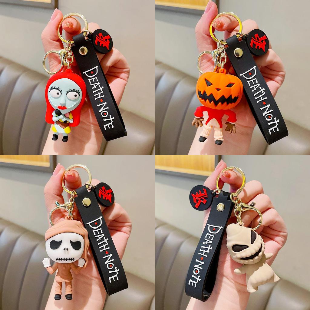 Entzückender Halloween Kürbis Skelett Cartoon Schlüsselanhänger Perfektes Partygeschenk