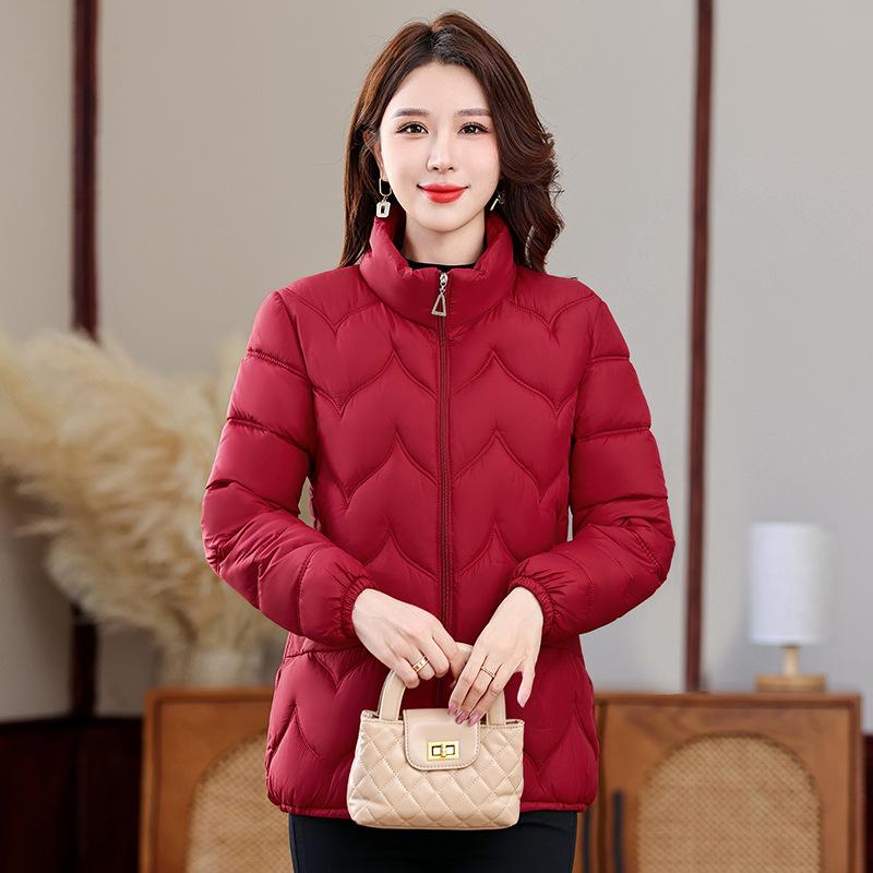 Mom Winter Thickened Cotton-padded Jacket Large Size Medium and Old Women's Clothing Loose Short Cotton-padded Jacket Small Warm Cotton-padded Jacket