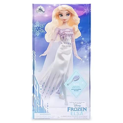 Disney Elsa Classic Doll 2021 with Hairbrush Accessory [Parallel Import] Frozen 2 - 11 1/2