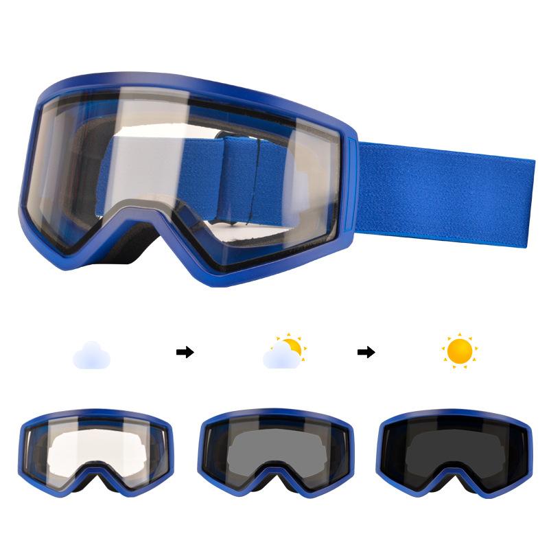 New Children's Ski Glasses Double Layer Anti-fog Color-changing Goggles Outdoor Kids Ski Goggles