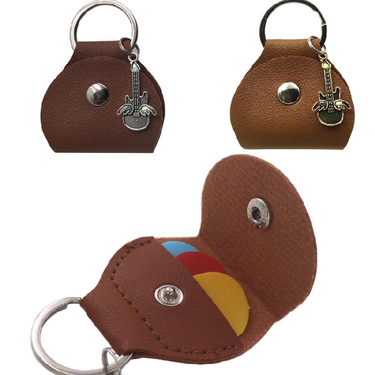 Guitar Plectrum Storage Bag Guitar Pick Storage Box Guitar Pick Pouch Practical Pick Container Leather Texture for Picks