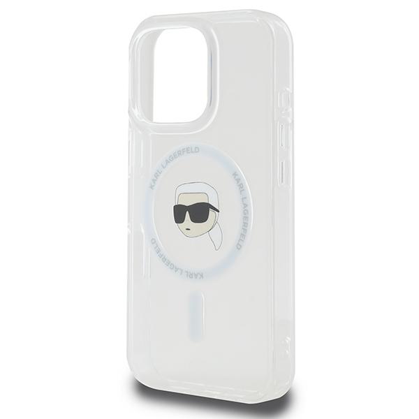 Karl Lagerfeld Klhmp16Lhlskih Iphone16 Pro 6.3 Biały/White Hardcase Iml Metal Karl Head Magsafe