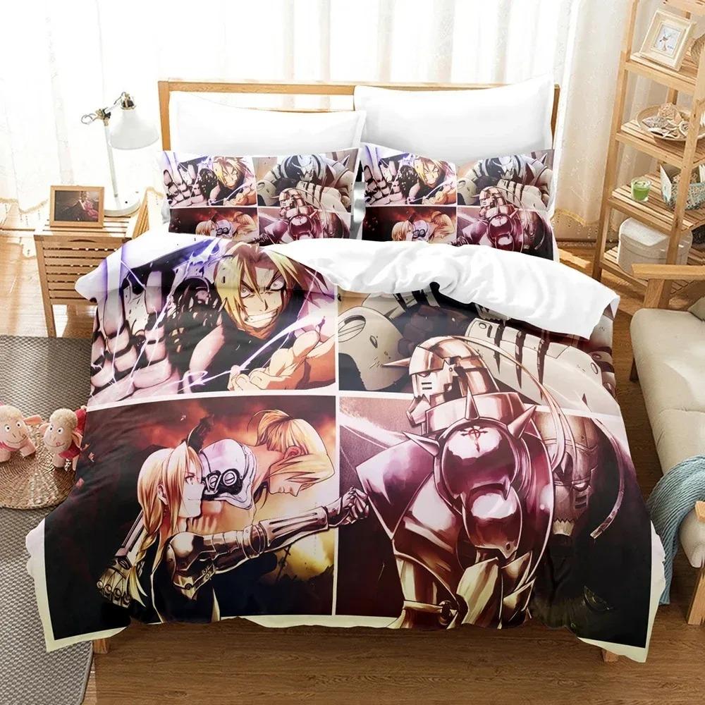 3D FULLMETAL ALCHEMIST Bedding Sets Duvet Cover Set With Pillowcase Twin Full Queen King Bedclothes Bed Linen Home textile