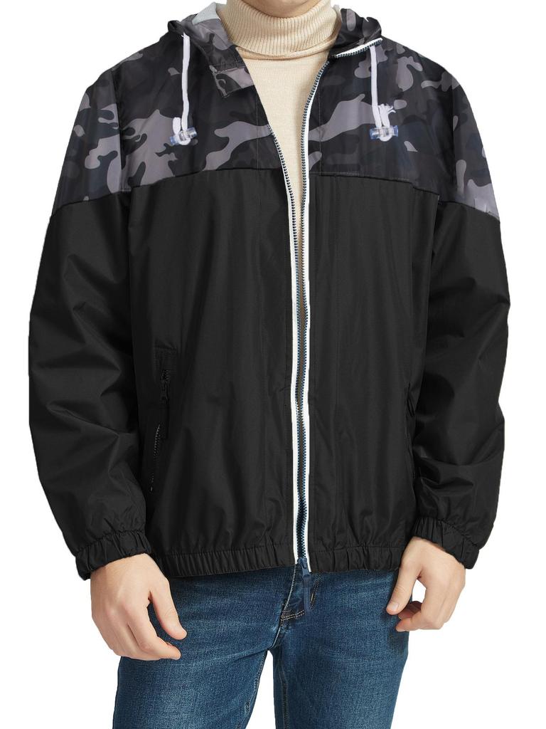 Geacă de vânt impermeabilă ușoară pentru bărbați: Jachetă de alpinism cu un singur strat pentru exterior