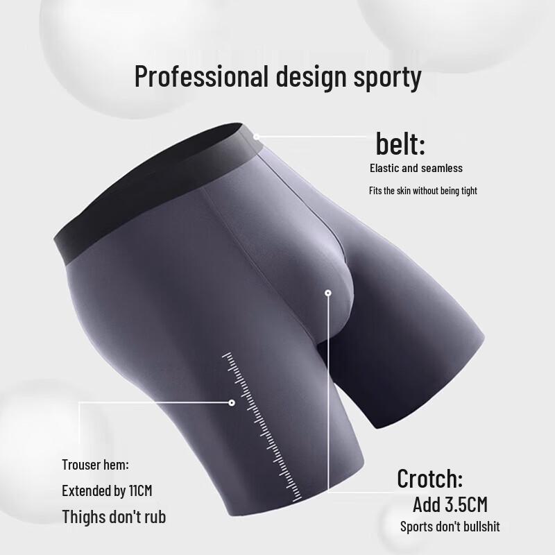 JEEP Men's Breathable Anti-Chafing Long Boxer Briefs