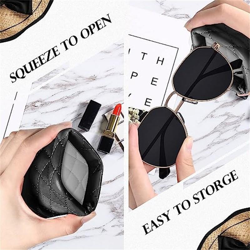 Fashion Sunglasses Bags Storage Case Portable Soft Pu Leather Coins Lipsticks Pouch High-Grade Waterproof Eyewear Glasses Bag