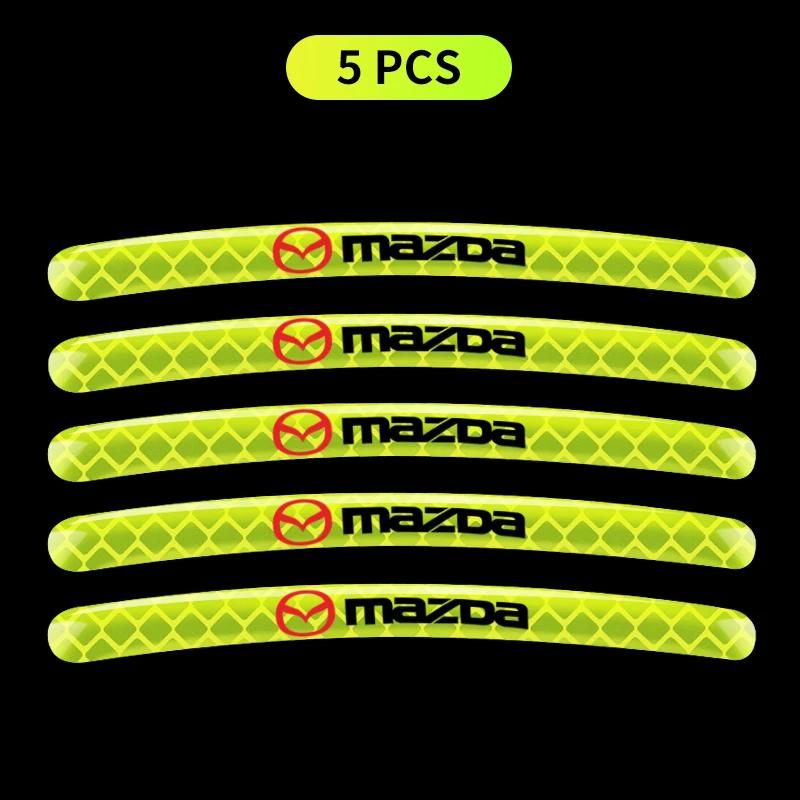 

5/20Pcs Reflective Strips Car Motorcycle Wheel Hub Stickers Car Styling Decal Sticker For Mazda 3 6 Atenza Axela CX3 CX5 CX8 MS