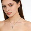 S925 Sterling Silver Angel Pendant Necklace for Women - Light Luxury Clavicle Chain with Versatile Elf Design