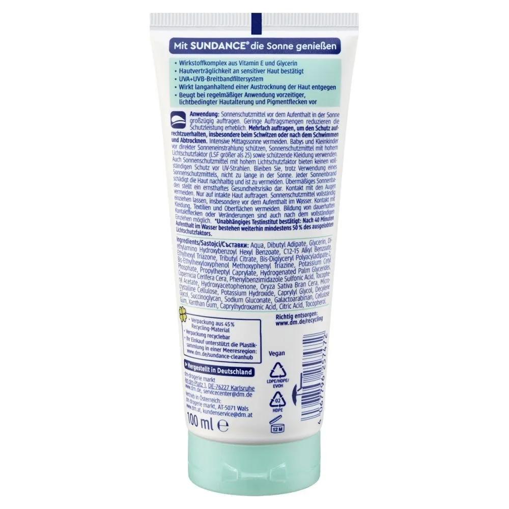 DM Sundance Sun Cream Sensitive SPF50 100ml