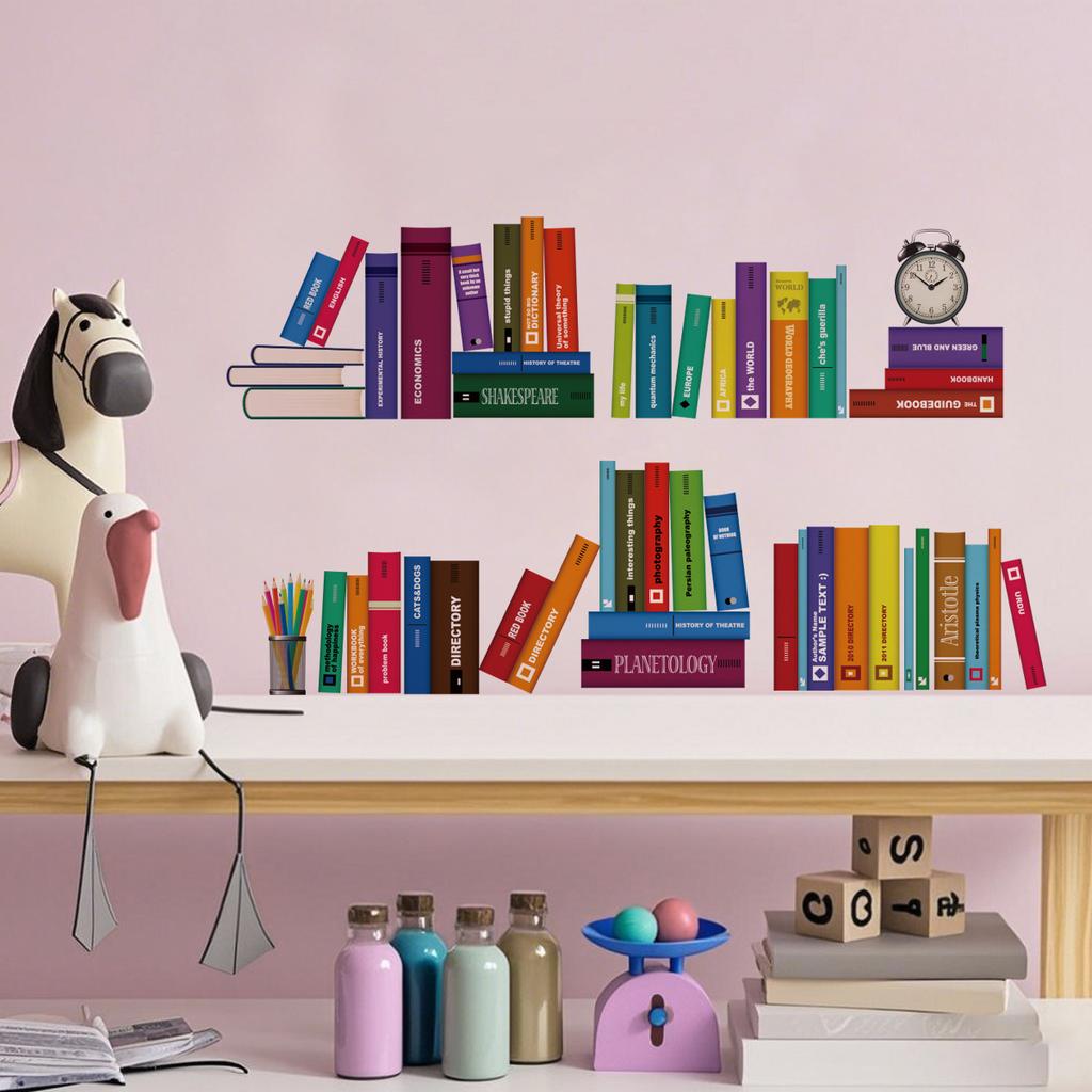 Motivational Book Wall Stickers Back To School Decor Self-Adhesive Inspirational Decal Quotes for Study Room Bedroom Living Room