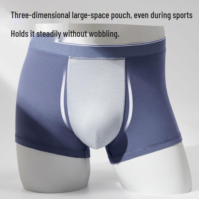Men's 5A Anti-Bacterial Pure Cotton Boxer Briefs Multi-Pack