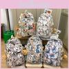 Capacity Backpack Large With Cartoon Cat Dog And Bear Print Designs For Daily