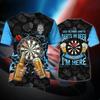 Divertente T-shirt Stampata 3D con Piatto Girevole per Freccette da Uomo Moda Sportiva Manica Corta Top Casual Girocollo T-shirt Oversize Abbigliamento Estivo