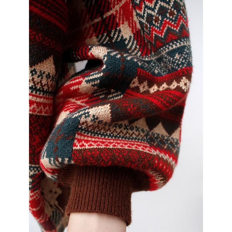 Dimanaf 2025 Winter Plus Size Print Autumn Women Buttons Sweaters Jacket Knitting Casual Style Loose Cardigan Sweater