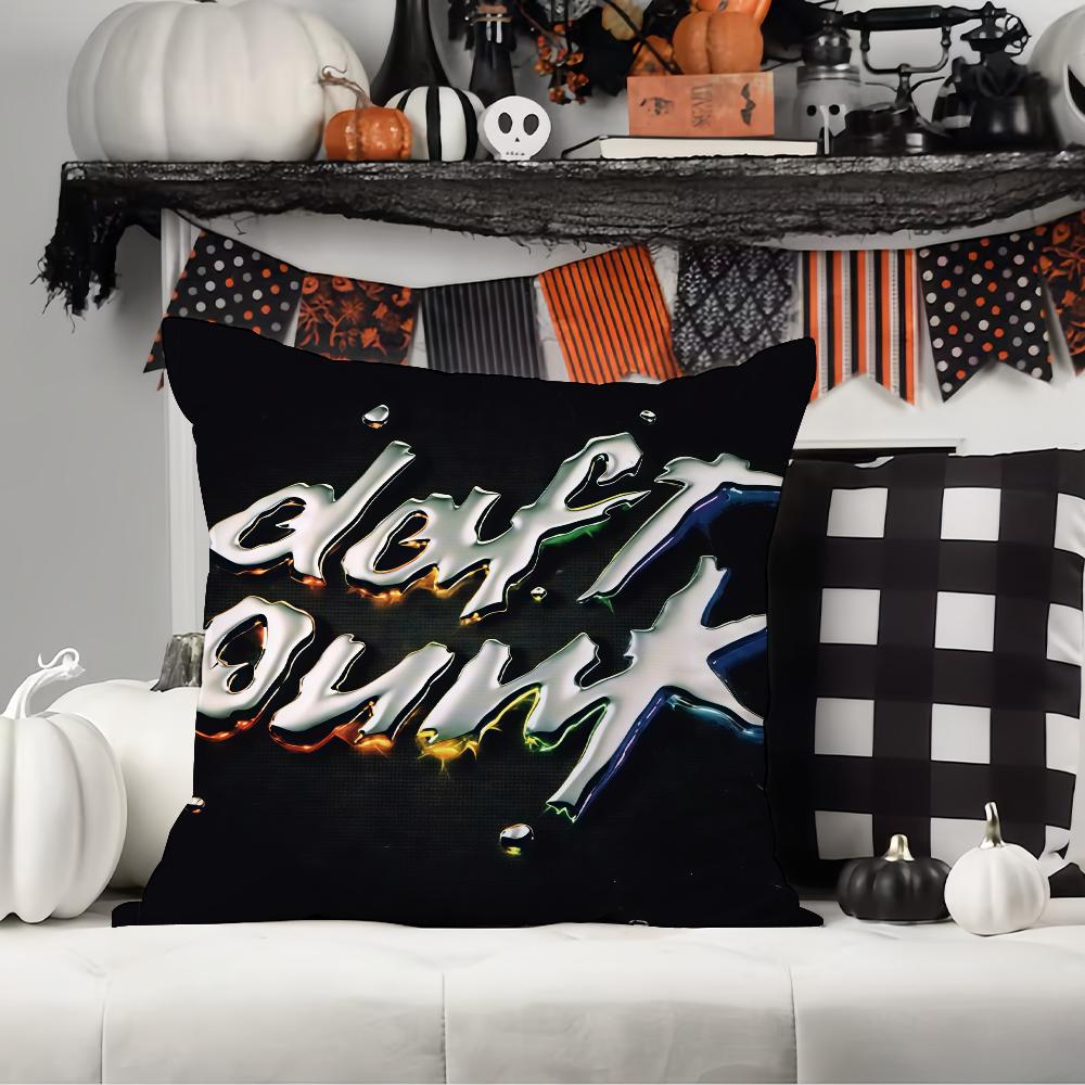Rock Band D-Daft P-Punk Pillow Case Office Cushions Suitable For Sofa Car Bedroom Decorative Cushion Cover