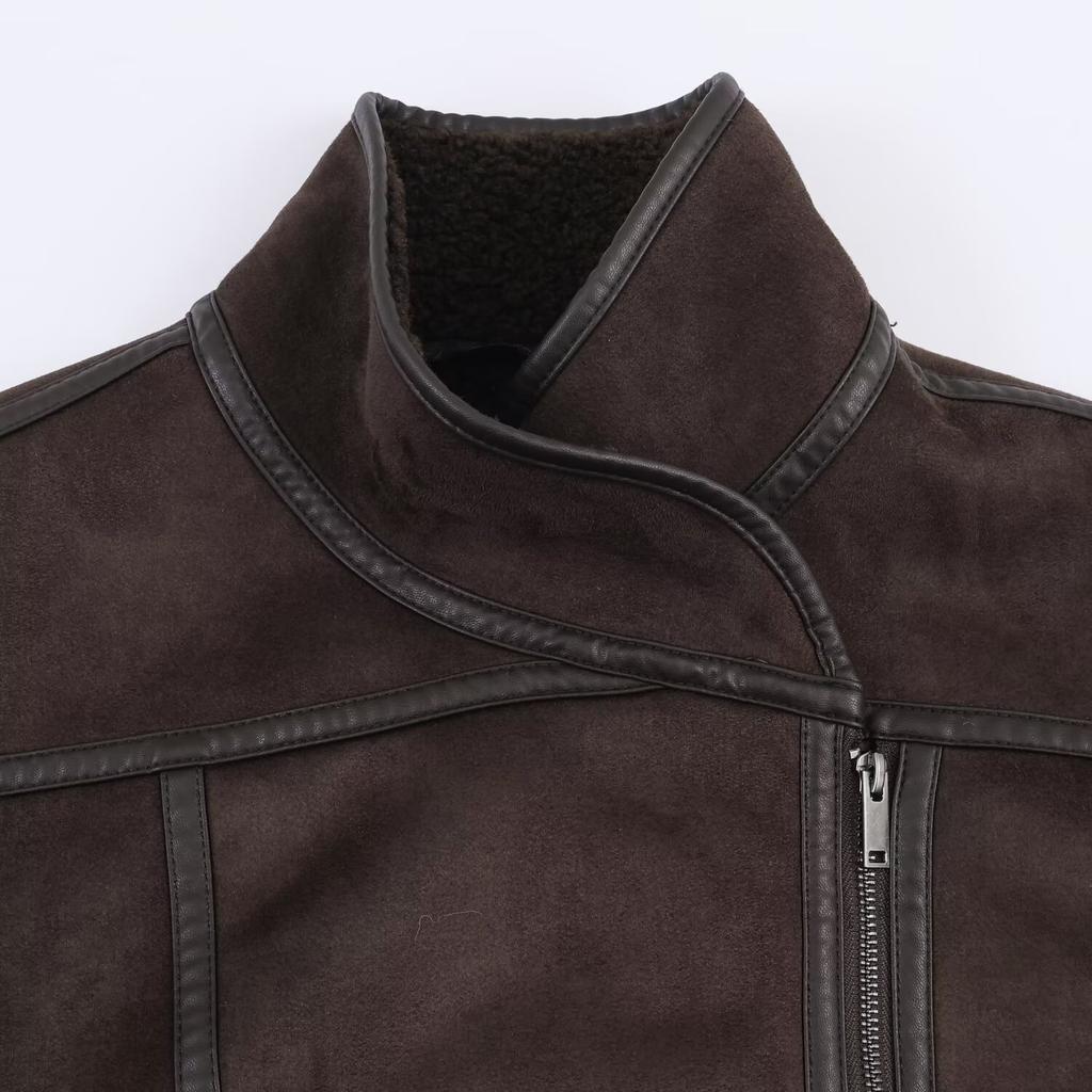 New Women's European and American Style Autumn/winter Cross-border Cross-border Versatile Series Double-sided Long-sleeve Jackets