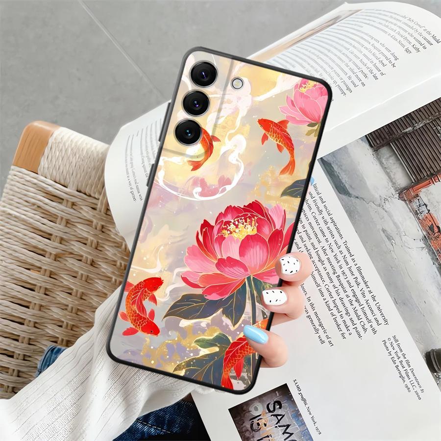 Oil Painting Flower Phone Cover Case for Samsung Galaxy A06 A73 A51 A53 A17 A55 A57 A15 A23 A05 A37 A52 A36 A25 A16 A12 A50 A70