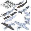 1/35 Scale Plastic P51 Mustang Retro Aircraft Model Sets Plane Building Blocks Set Construction Building Toy