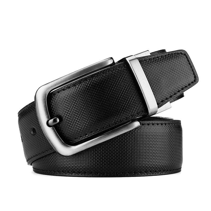 Men'S Leather Belt Business Pin Buckle Belt Men'S Jeans Belt Casual Medium Green