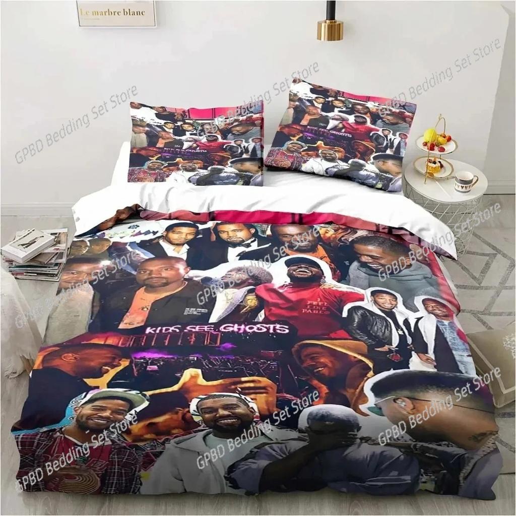 Rapper Kanye West Bedding Set For Bedroom Soft Modern Bedspreads Comefortable Kids Duvet Cover Quilt Cover And Pillowcase