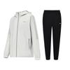 Li Ning Color Block Zip Up Hooded Comfortable Breathable Versatile Cardigan Jacket Mid Rise Long Pants Casual Sports Set Unisex Sets AWPF613-2