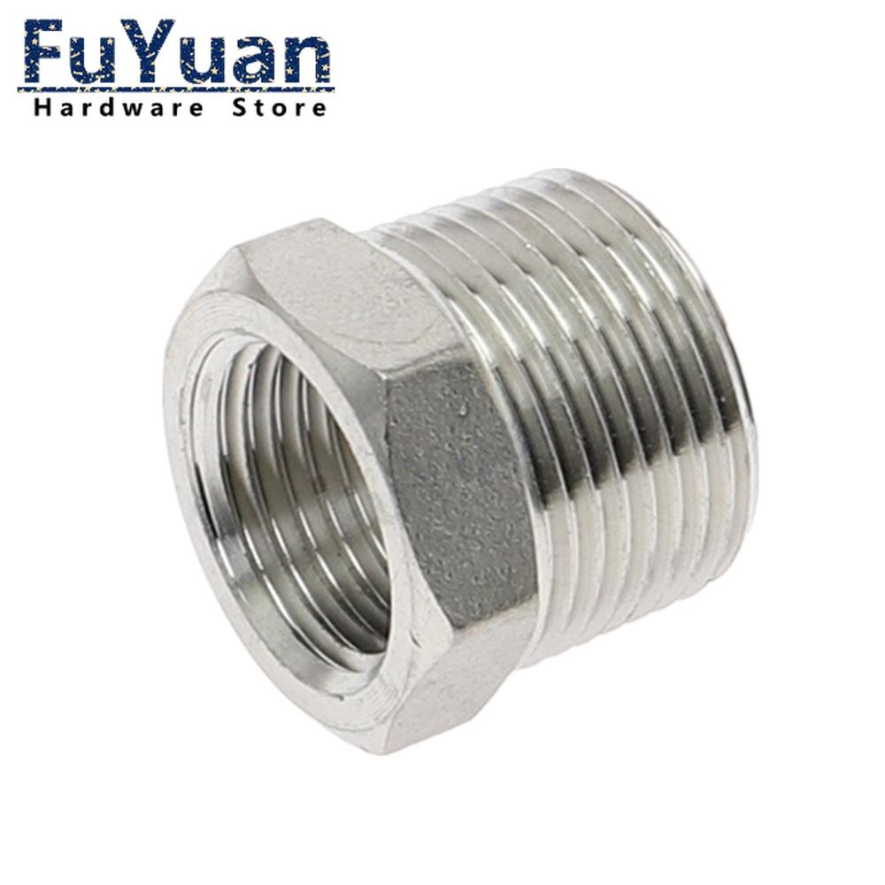 Reducer Bushing Male X Female 1/8" 1/4" 1/2" 3/4" 1" 1-1/4" 1-1/2" BSP Threaded Stainless Steel SS 304 Plumbing Pipe Fittings