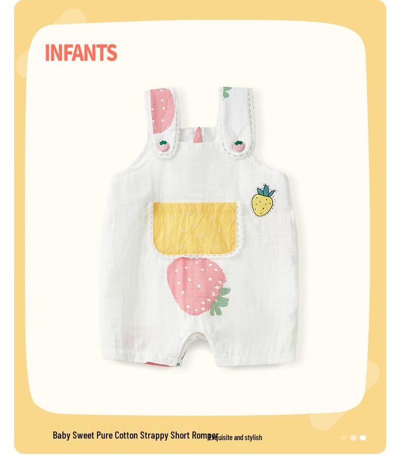 2025 Summer Baby Romper: Pure Cotton Crawling Suit & Bodysuit for Newborn Girls (Style 3686)