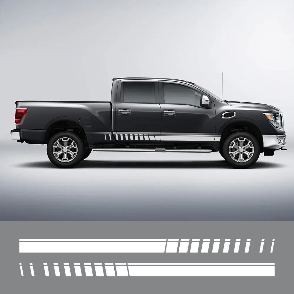 Car Door Side Sticker Pickup Stripe Style Decor Decal Auto Tuning Accessories For Nissan Titan Toyota Hilux Ford F150 Isuzu Dmax