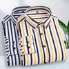 Elastisches Langarmhemd Herren Gestreiftes Slim Fit Hemd Business Casual Bügelfrei Bequem Herrenbekleidung Hemden Herren