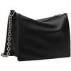 Calvin Klein Elegant Metal Letter Chain Soft Lazy Small Square Pillow Crossbody Bag Women Bags Space-Black DH3570-001