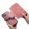 Flip PU Leather Card Holder Case for IPhone 18 17 16 15 14 13 12 11 Pro Max 17E 16E Magnetic 2 in 1 Full Protection Wallet Cover