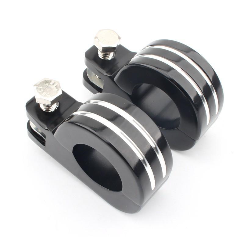 Harley Davidson XL883 Footpeg Mounting Bracket 32mm 38mm Chrome Black Retro Cruiser Motorcycle