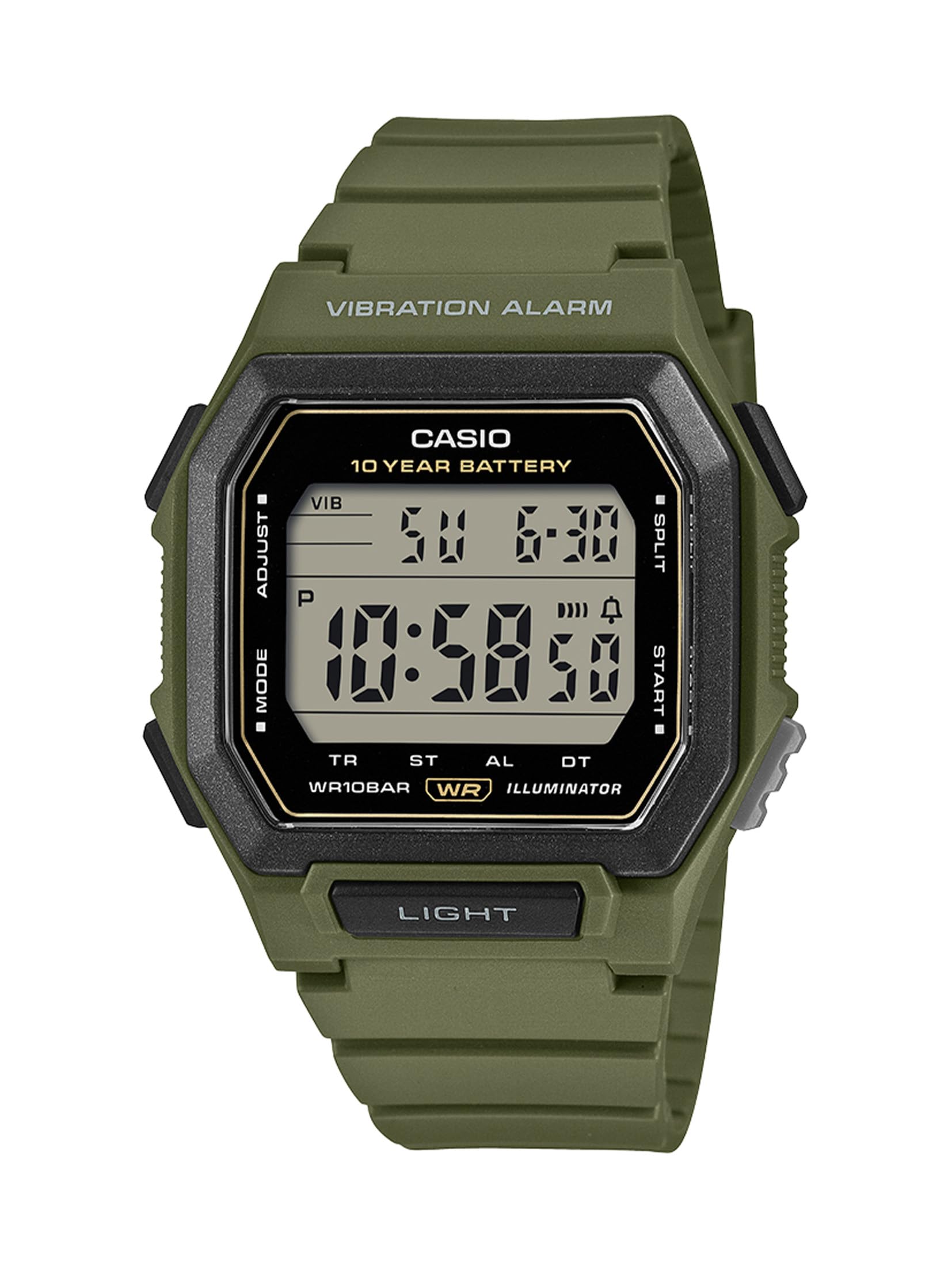 Casio Collection W-738H-3AJF Men s Olive Wristwatch