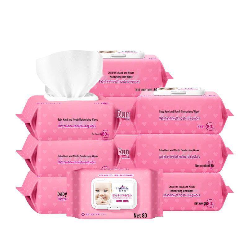 

80-Pack Baby Hand and Mouth Wet Wipes for Newborns and Children