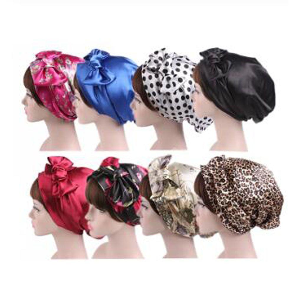 Verlust Chemo Mütze Ethnische Mütze Kopfbedeckung Haarnetz Duschhaube Weiche Satinhaube Seide Nachtschlafmütze