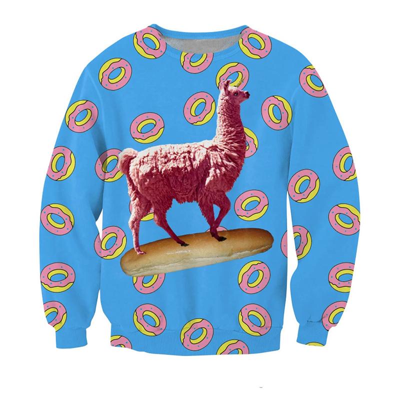 2026 New Fashion Funny Fried Chicken Sweatshirts Street Casual Men Women Hamburger Graphic 3D Printed Hoodies Crew Neck Clothing