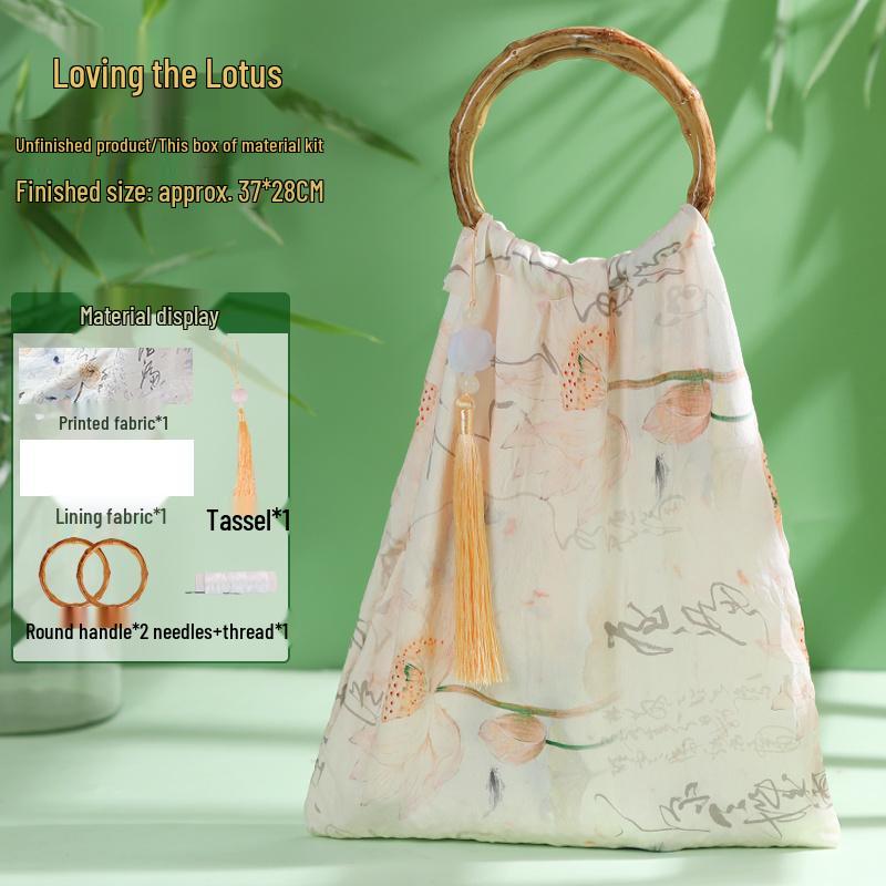 Bamboo Joint Bag DIY Kit: Handmade Chinese-Style Heritage Bag for Team Building and Salon Events