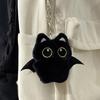 Chaveiro de Gato de Pelúcia Asa Fantasmagórica Estilo Fofo Adorável Pingente de Bolsa Material Macio Presente Para Decoração de Halloween Natal