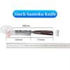 ZENG 5inch Chef Knife Santoku Stainless Steel Cleaver Laser Damascus Pattern Slicing for Cutting Fruit Vegetables Meat Tool