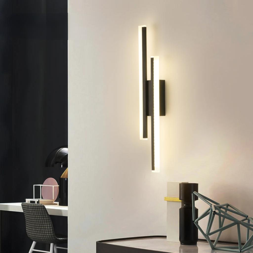 New Elegant, modern, and stylish black Nordic LED wall sconce light for home or office use. This contemporary, sleek fixture fea