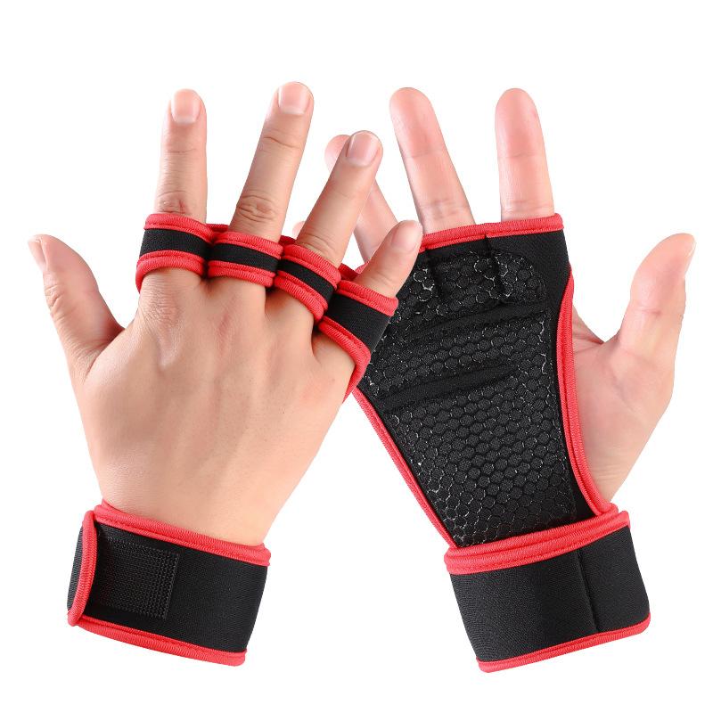 

Body Building Weightlifting Gym Hand Wrist Palm Protector Gloves Training Sport Gloves for Men Women Workout Gloves M