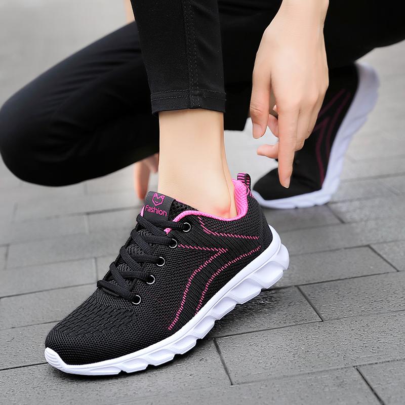 Fashion Ultralight Women Running Summer Fashion Anti Slip Hiking Mesh Breathability Athletic Shoe Tennis Woman Trend Sneakers Tennis