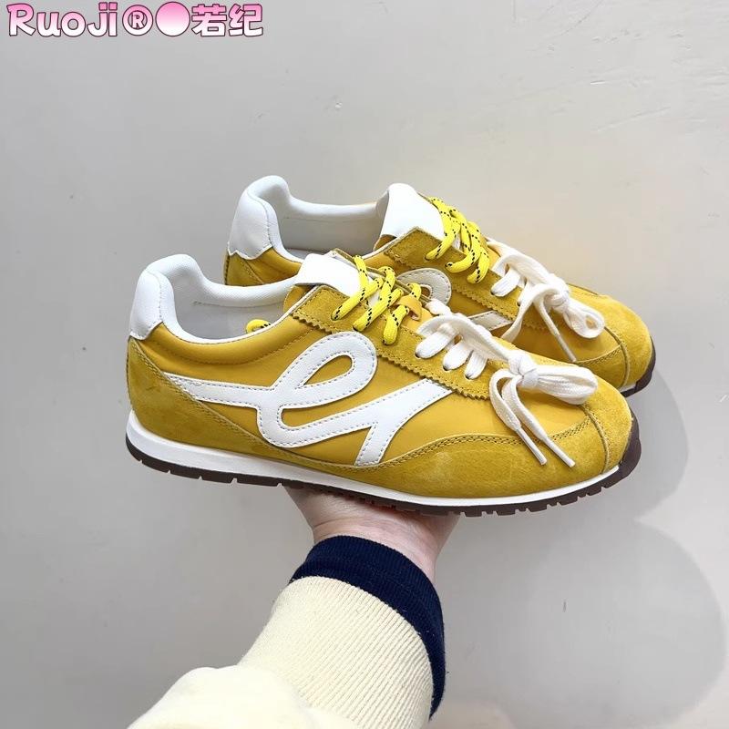 2025 spring and summer new retro color matching lace-up German training shoes women's inner height increase casual sports board shoes breathable Fo