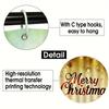 4Pcs Bathroom Shower Curtain Set Winter Christmas Bell Bathroom Curtain With 12 Hooks Non Slip Rugs Toilet Cover Mat Bathroom Partition