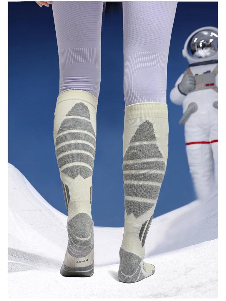 Unisex Thermal Compression Ski Socks - Non-Slip, Quick-Dry, Breathable and Sweat-Wicking for Outdoor Activities