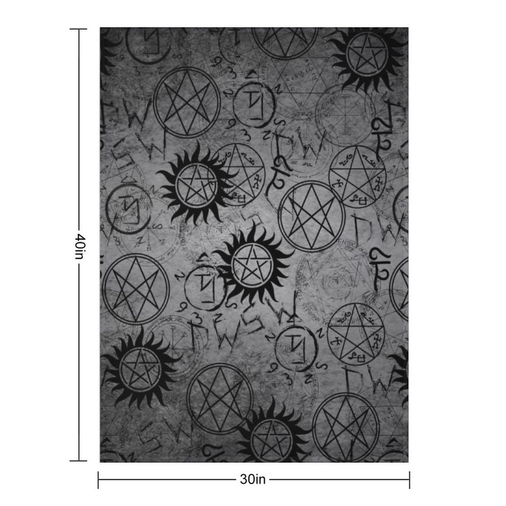 Supernatural Grey Throw Blanket for sofa Shaggy christmas decoration wednesday Blankets